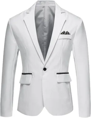 Fashion Business Men's Blazer Jacket Slim Fit Wedding Dress Suit Jackets Groomsman Party Suit Outwear For Man