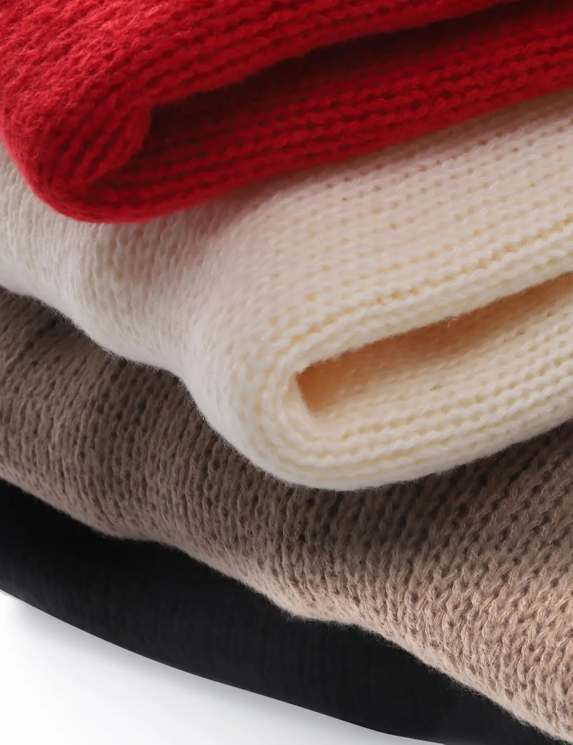 Flygo Womens Oversized Sweater Long Sleeve Mock Neck Tunic Sweater Casual Knit Pullover Sweater Tops