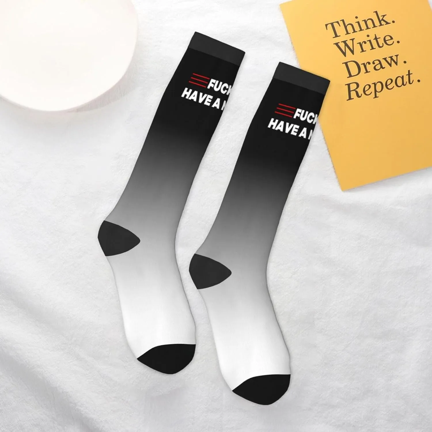 Fuck You Have A Nice Day Compression Socks For Women Men'S Fun Dress Socks - Funny Novelty Crew Socks