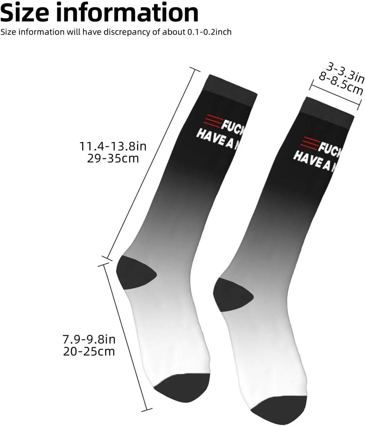 Fuck You Have A Nice Day Compression Socks For Women Men'S Fun Dress Socks - Funny Novelty Crew Socks
