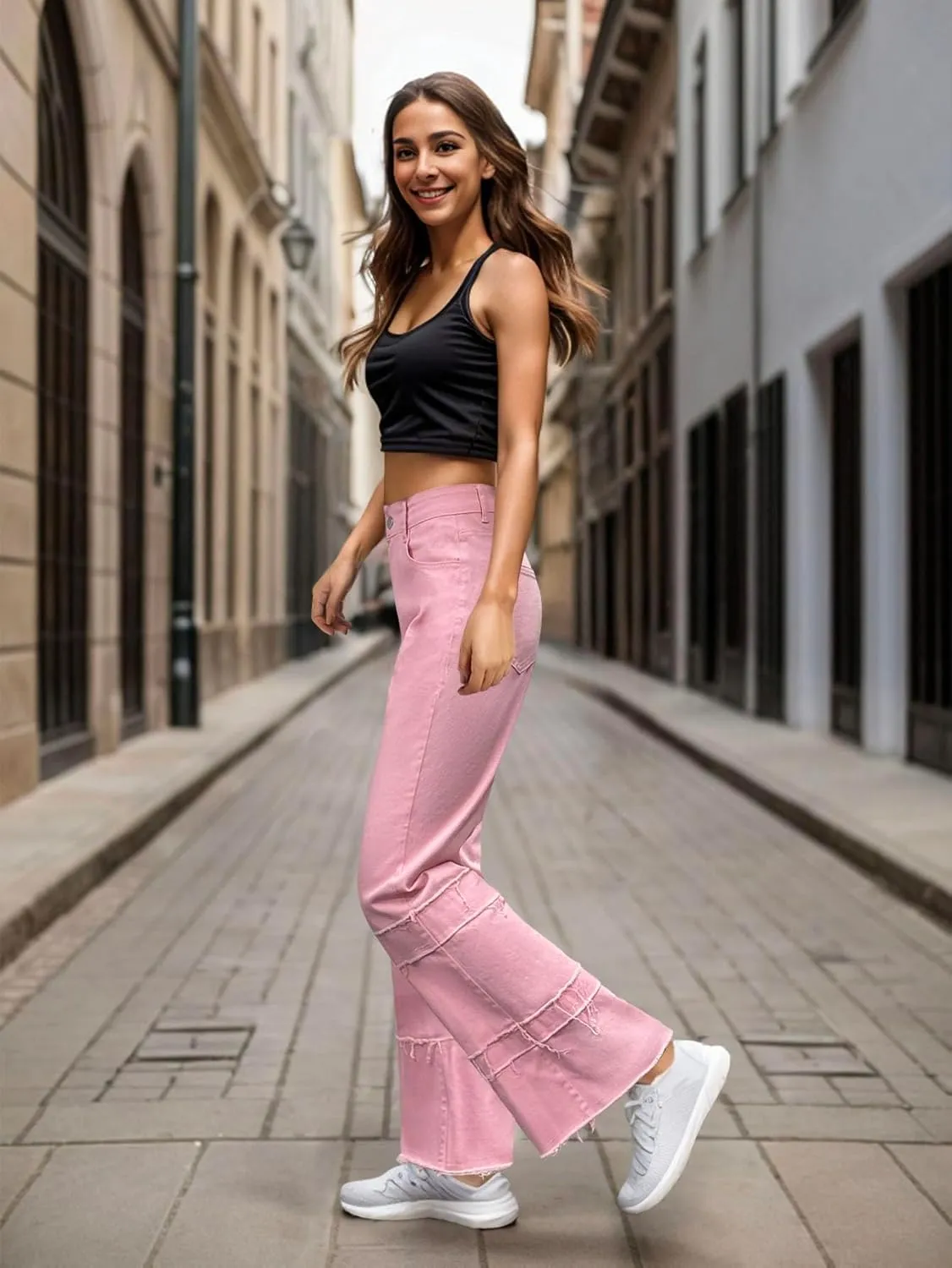 High Waisted Flare Jeans for Women Skinny Flared Bootcut Denim Jegging Classic Stretch Curvy Bell Bottom Jeans