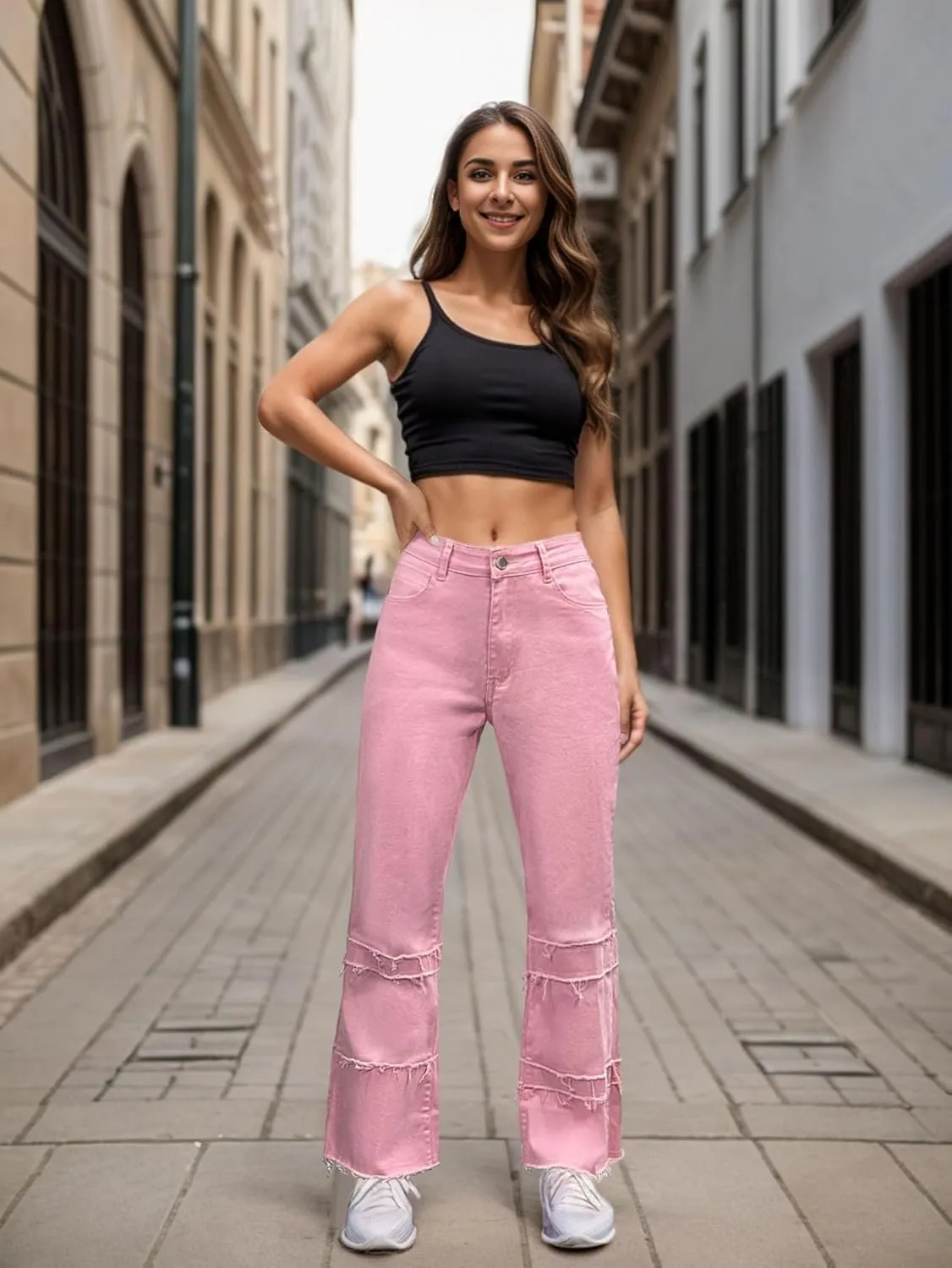 High Waisted Flare Jeans for Women Skinny Flared Bootcut Denim Jegging Classic Stretch Curvy Bell Bottom Jeans