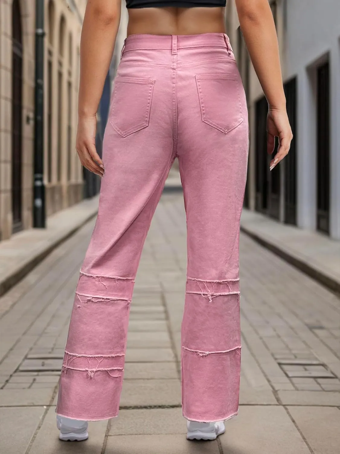 High Waisted Flare Jeans for Women Skinny Flared Bootcut Denim Jegging Classic Stretch Curvy Bell Bottom Jeans