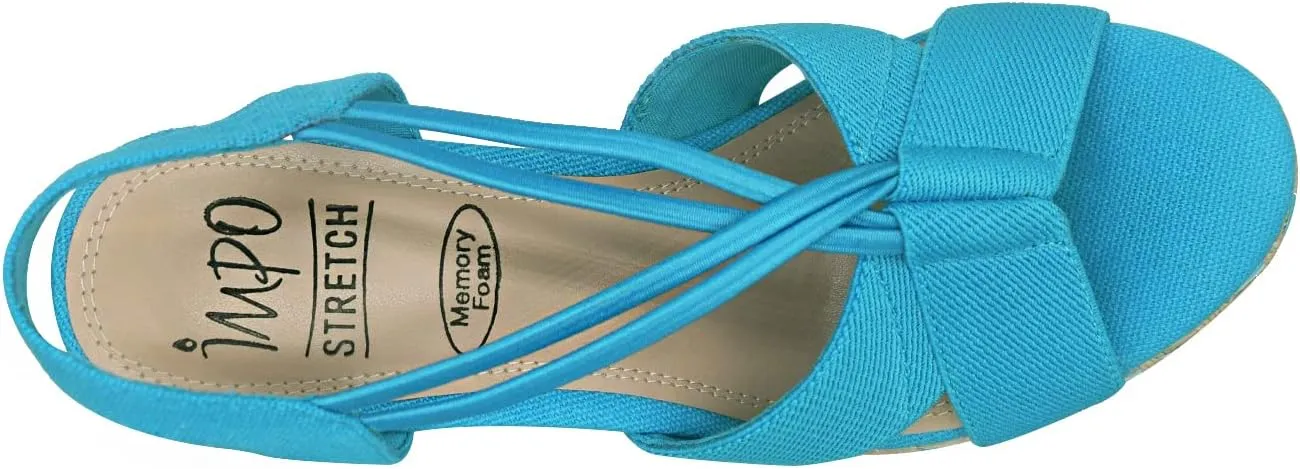 Impo Teshia Stretch Wedge Sandal with Memory Foam