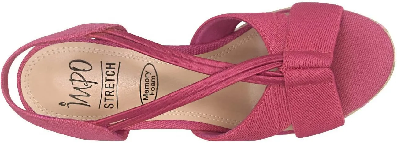 Impo Teshia Stretch Wedge Sandal with Memory Foam