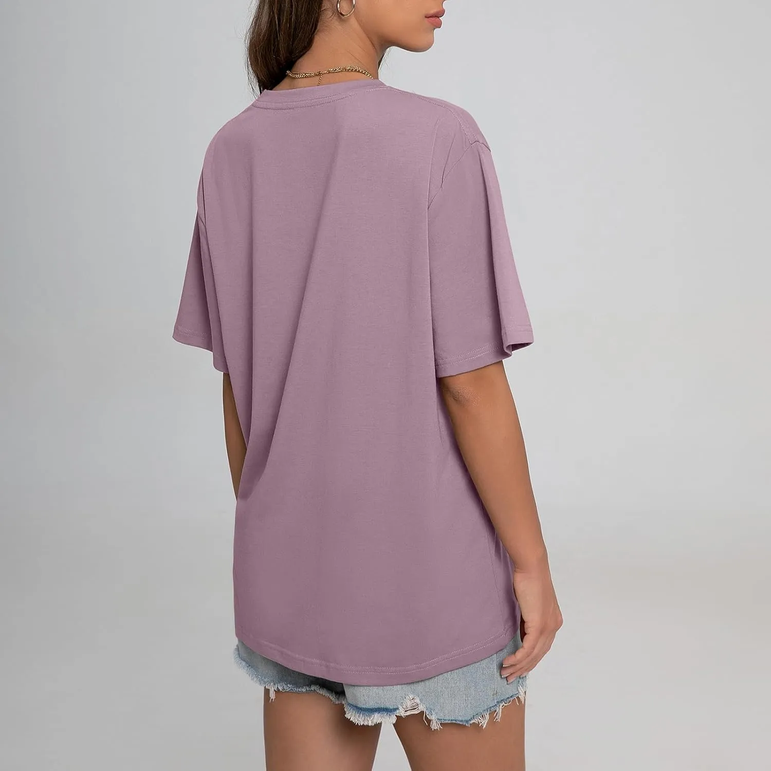 INIBUD Oversized Tshirts for Women Short Sleeve Graphic Tees Loose Fit Summer Tops Crew Neck Basic Casual Y2K Tee Shirt