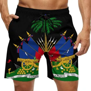 Jamaica Flag Mens Shorts Casual Classic Fit Workout Beach Shorts Quick Dry with Elastic Waist and Pockets