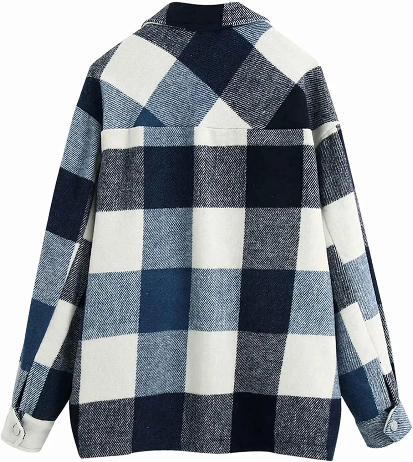 Ladies Loose Fit Tee Blouse With Chest Pockets Dressy Classic-Fit Blouse Top Soft Button Down Jacket Coats