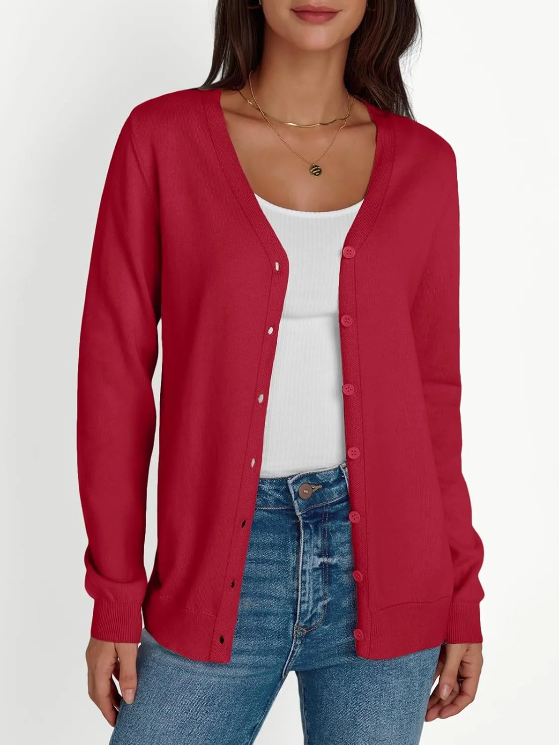LILLUSORY Cardigan Sweaters for Women 2025 Trendy Summer Lightweight Cardigans Spring Sweater Button Down Shirts Outfits