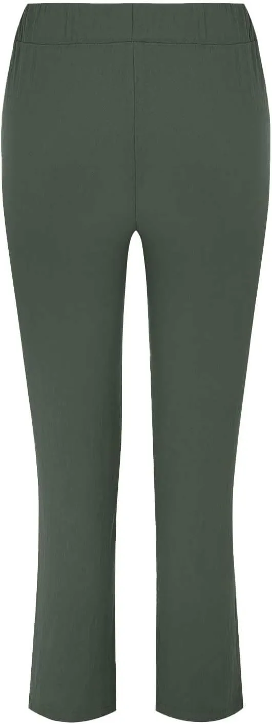 Linen Pants Women 2025 Straight Wide Leg Elastic Waisted Pants Casual Summer Lounge Beach Trousers with Pockets