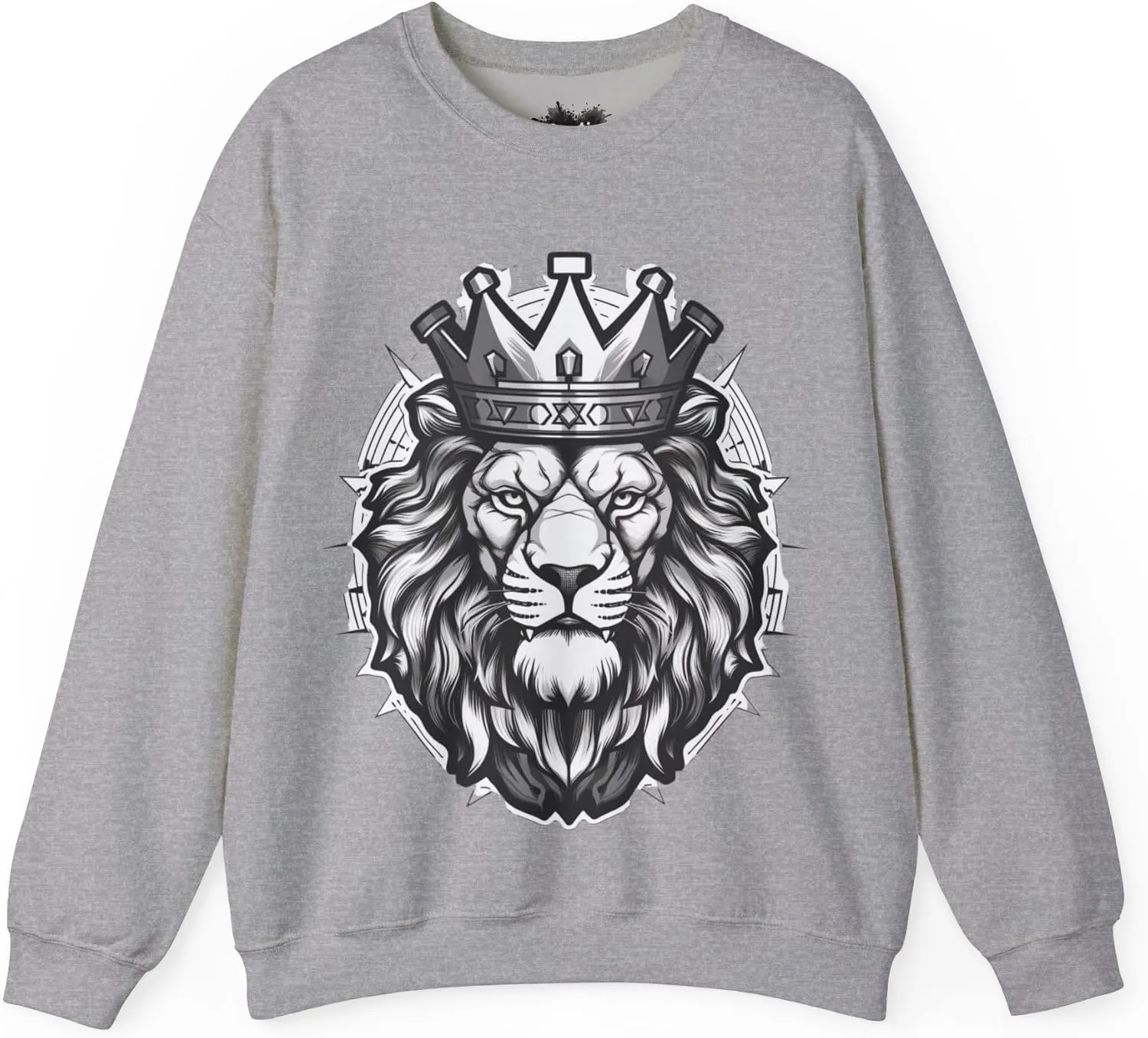 Lion Graphic Sweatshirt, Matching Sneaker Tee, Cool Dad Gift, Heavy Blend Crewneck, Boyfriend Birthday, Crown Shirt