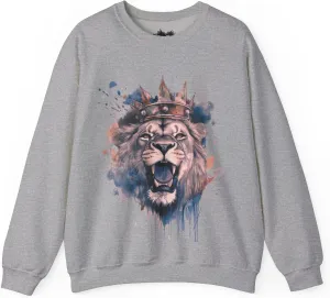Lion Sweatshirt, Boyfriend Gift, Crewneck, Matching Sneaker Shirt, Dad Birthday, Unisex Jumper, Heavy Blend, Gift for Him
