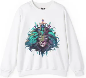 Lion Sweatshirt, Unisex Crewneck, Boyfriend Gift, Dad Birthday, Matching Sneaker Shirt, Heavy Blend, Gift for Him