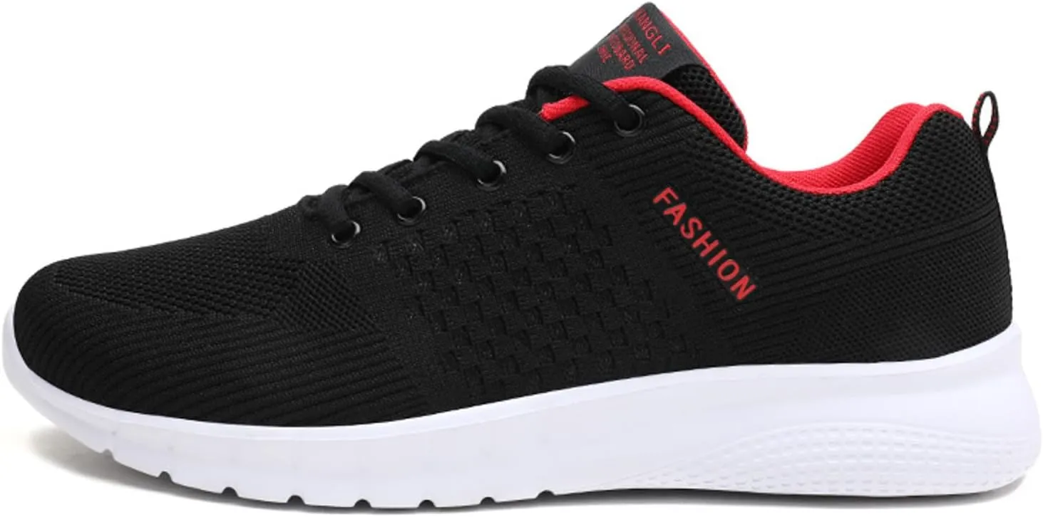Men Sports Shoes Fashionable Color Matching Mesh Breathable and Comfortable Lace Up Flat Mens Sneaker Socks Shoes