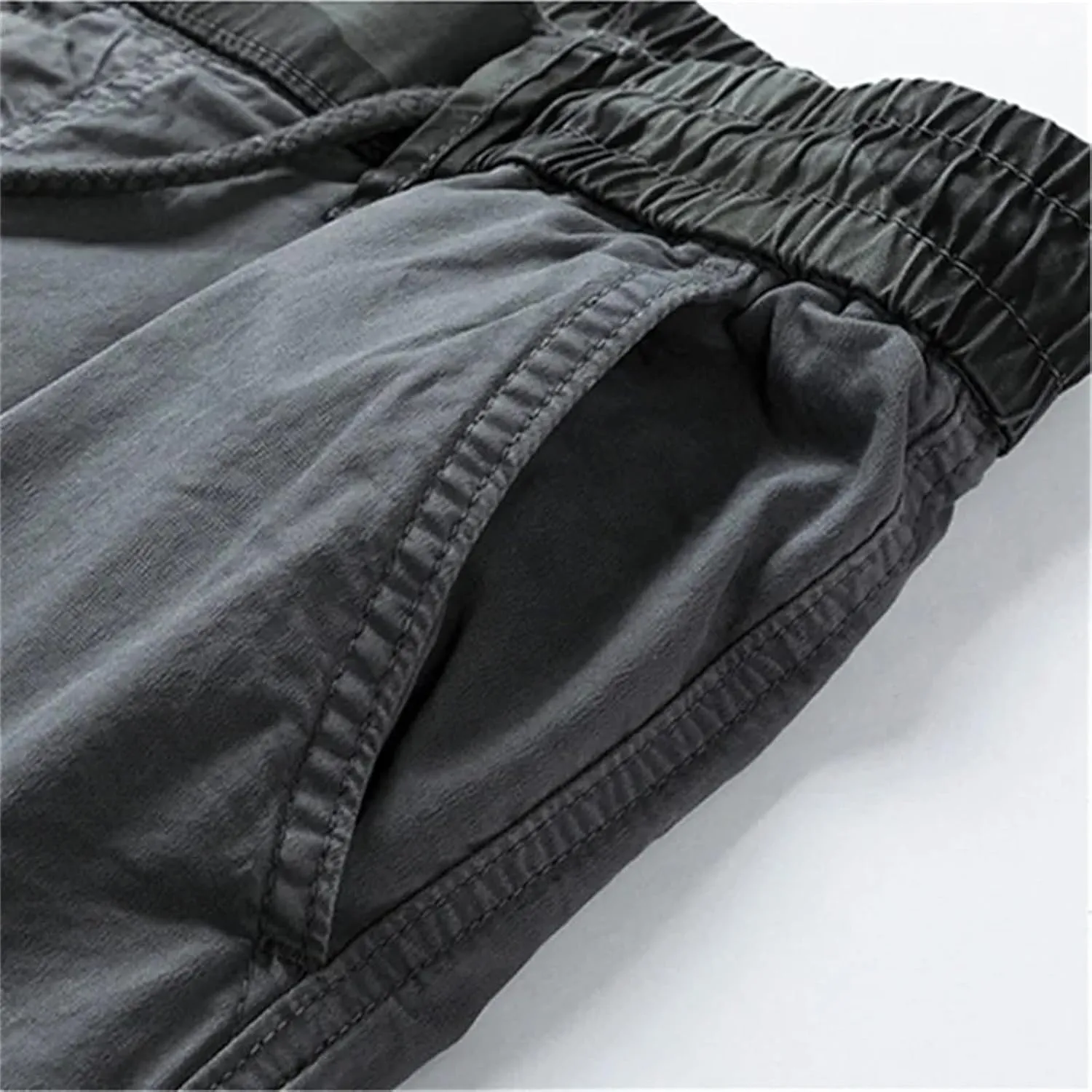 Mens Cargo Pants Multi Pocket Causal Pants Men Streetwear Joggers Camo1 Cotton Trousers Men Elastic Waist Pant