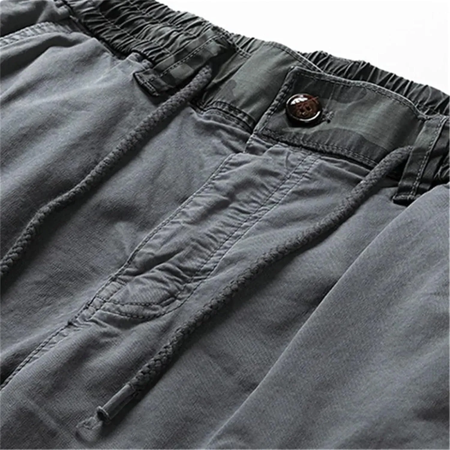 Mens Cargo Pants Multi Pocket Causal Pants Men Streetwear Joggers Camo1 Cotton Trousers Men Elastic Waist Pant