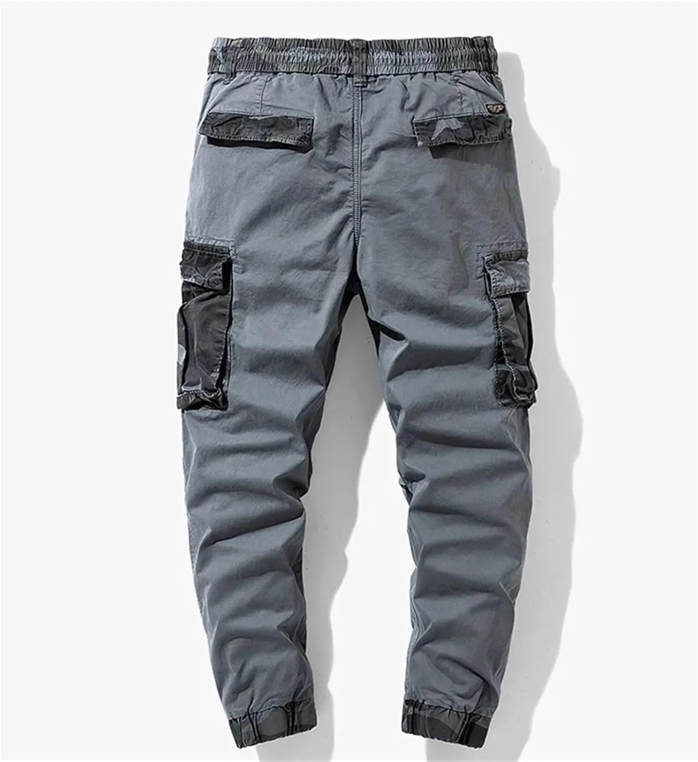 Mens Cargo Pants Multi Pocket Causal Pants Men Streetwear Joggers Camo1 Cotton Trousers Men Elastic Waist Pant