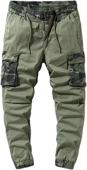 Mens Cargo Pants Multi Pocket Causal Pants Men Streetwear Joggers Camo1 Cotton Trousers Men Elastic Waist Pant