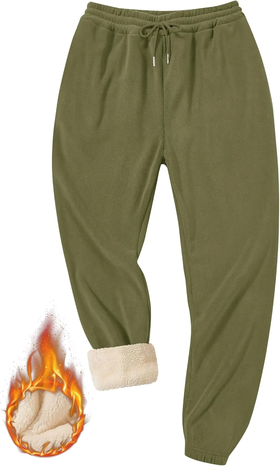Men's Fleece Lined Sherpa Sweatpants Active Running Joggers with Pockets (S-2XL)