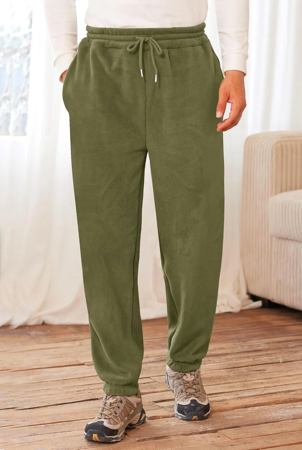 Men's Fleece Lined Sherpa Sweatpants Active Running Joggers with Pockets (S-2XL)