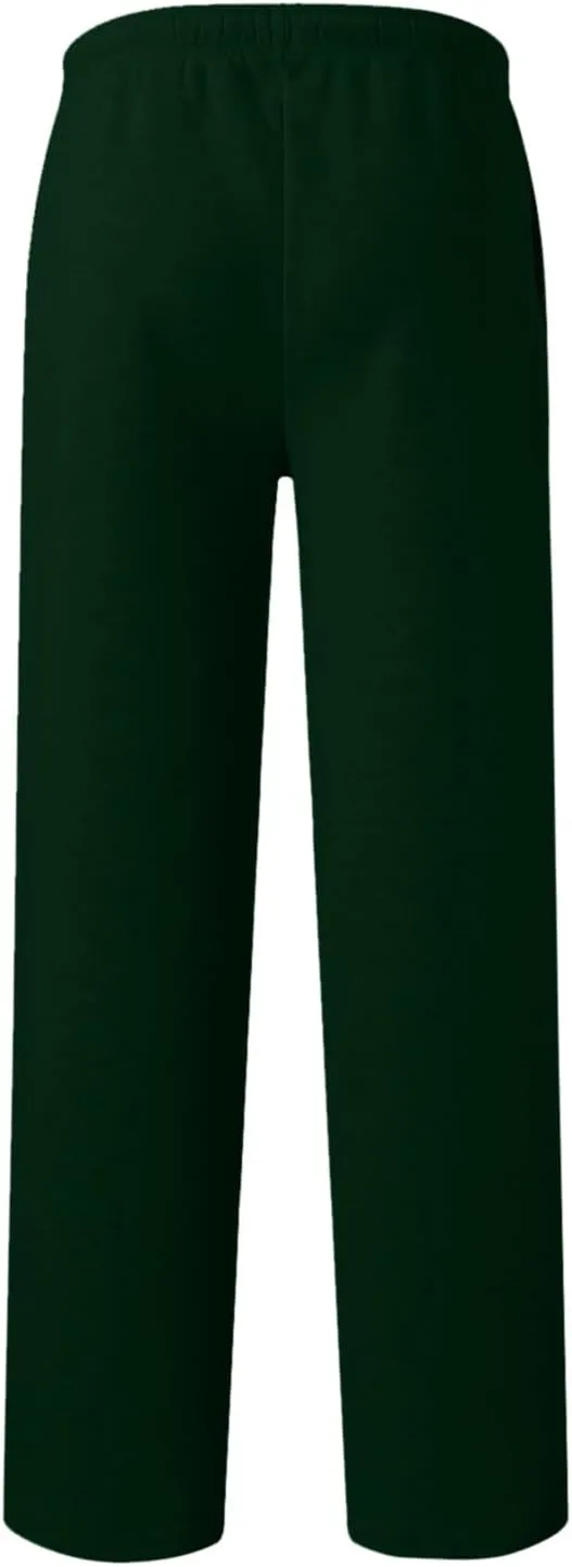 Mens Straight Leg Sweatpants Baggy Elastic Waist Athletic Pants Cozy Casual Fleece Pants Open Bottom Sweat Pants 2025