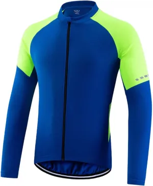 Meufam Men Cycling Bike Jacket Thermal Running Windproof Breathable Insulated Jersey Reflective Softshell Windbreaker
