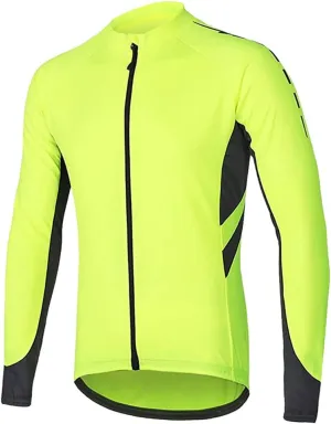 Meufam Men's Cycling Jacket Windbreaker Winter Thermal Running Jacket Reflective Softshell Breathable Bike Jacket Windproof