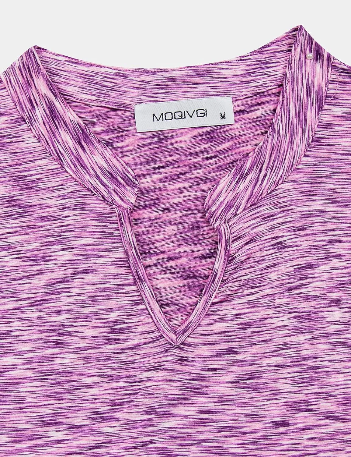 MOQIVGI Womens Long Sleeve Workout Polo Shirts Casual Sports Gym Yoga Running Athletic Tops