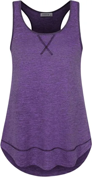 MOQIVGI Womens Racerback Workout Tank Tops Sleeveless Activewear Yoga Gym Sports Shirts