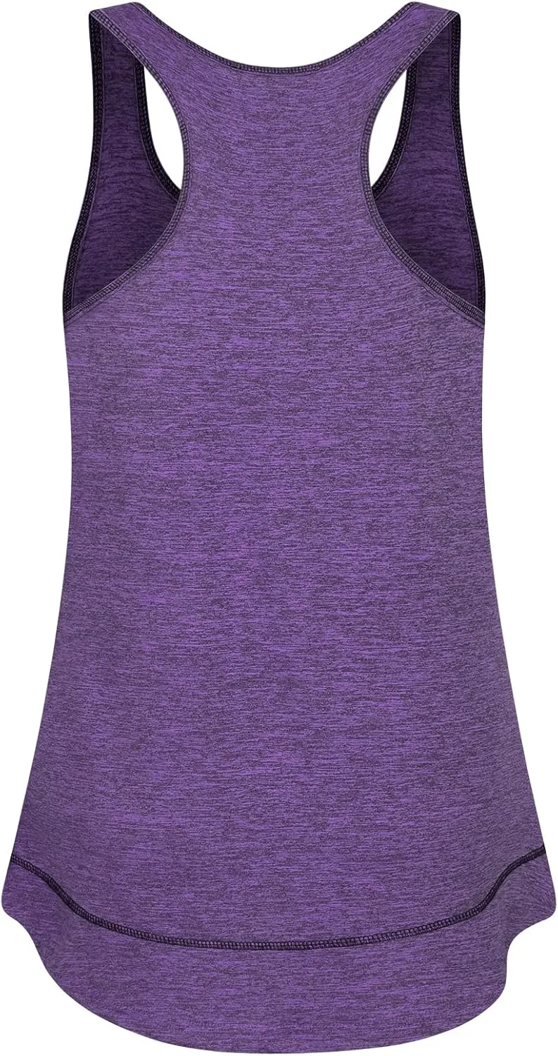 MOQIVGI Womens Racerback Workout Tank Tops Sleeveless Activewear Yoga Gym Sports Shirts