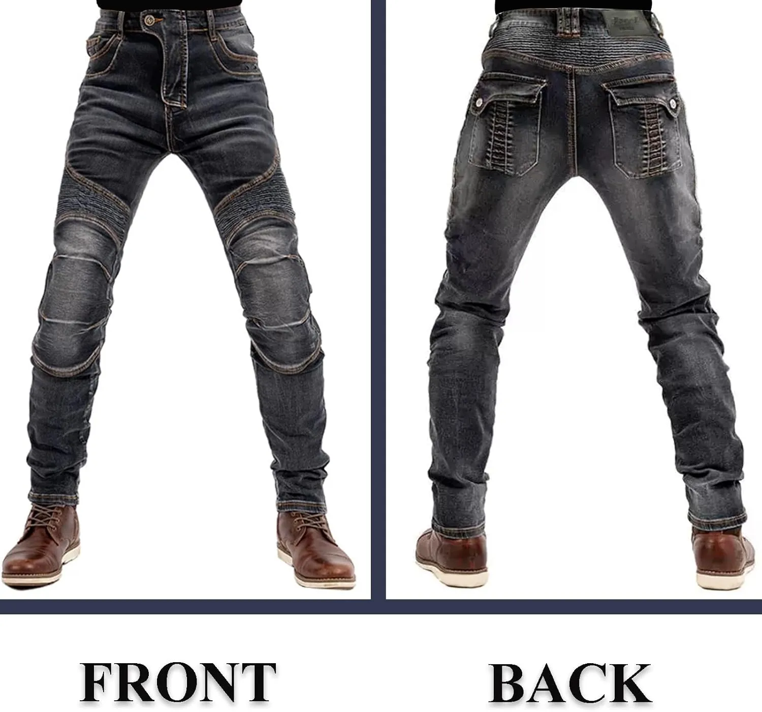 Motorcycle Pants Motorcycle & Casual Jeans Comfy Regular Jeans Relaxed Fit Pants All Seasons for Men