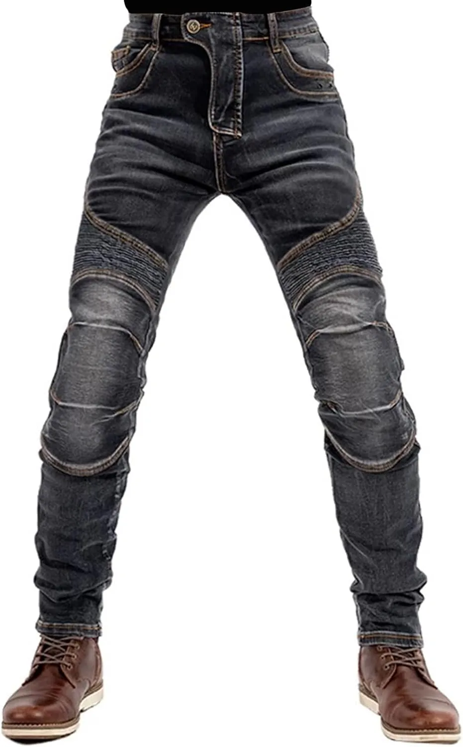 Motorcycle Pants Motorcycle & Casual Jeans Comfy Regular Jeans Relaxed Fit Pants All Seasons for Men