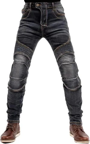 Motorcycle Pants Motorcycle & Casual Jeans Comfy Regular Jeans Relaxed Fit Pants All Seasons for Men