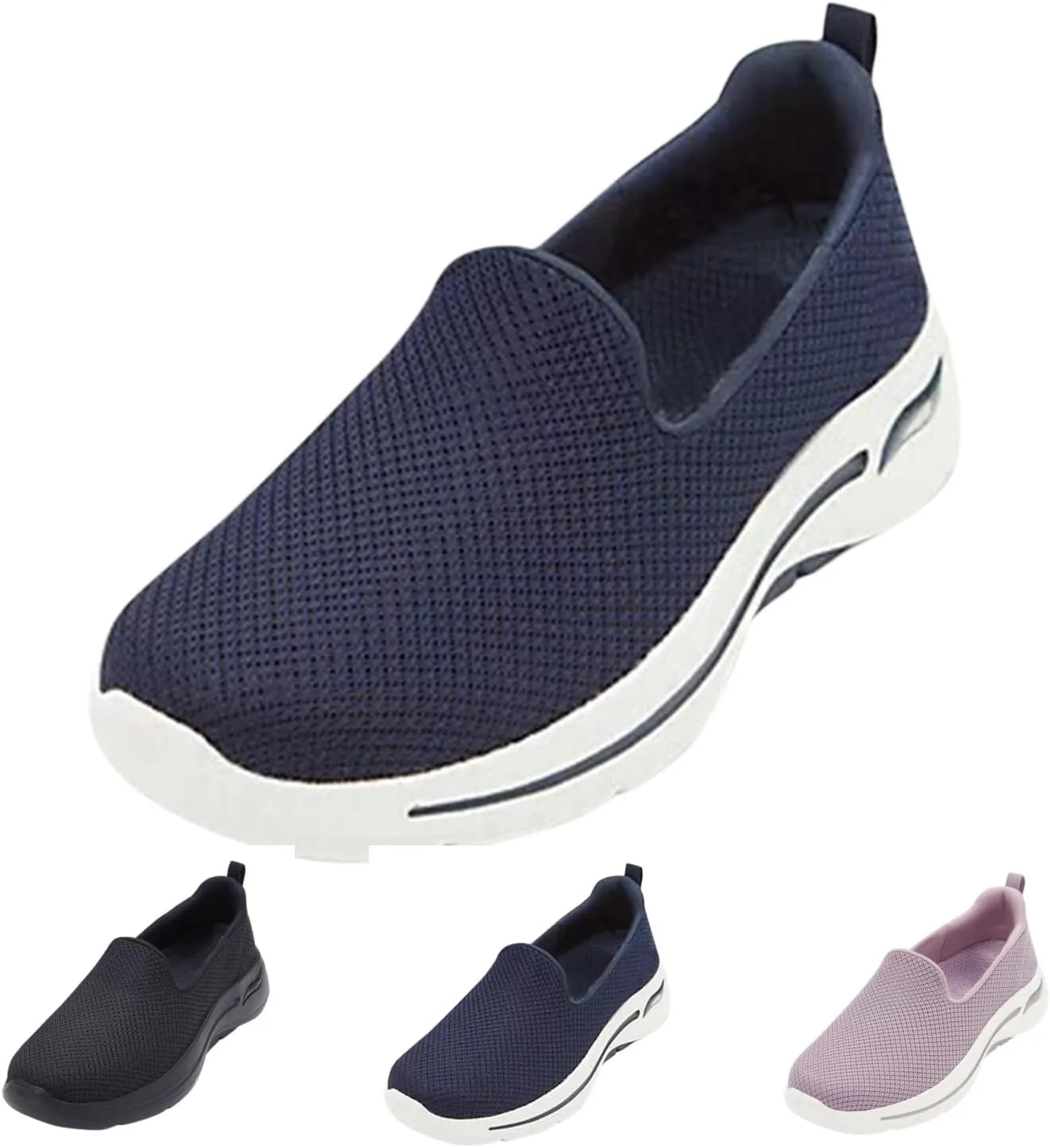Orthopedic Shoes for Women Breathable Slip On Sneakers Comfortable Soft Mesh Flat Shoes Non-Slip Lightweight Outdoor Shoes