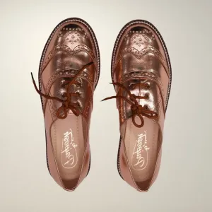 Oxford Brogues For Women | Hand-Crafted | Party Wear | Rose Gold