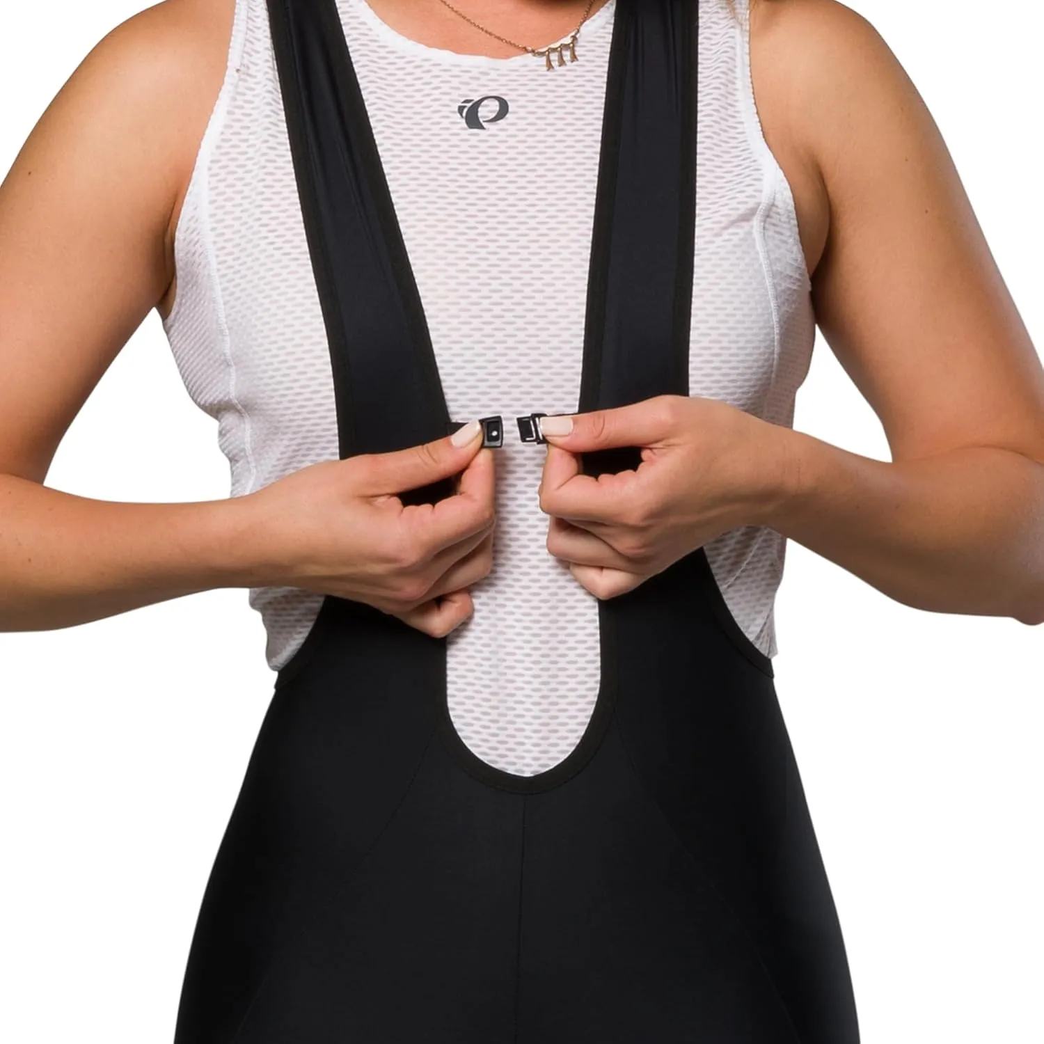 PEARL IZUMI Women's 8.5" Attack Bib Shorts, Reflective Elements with Silicone Gripper & Levitate Plus Chamois Pad