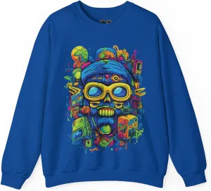 Psychedelic Unisex Sweatshirt, Sneaker Shirt, Boyfriend Gift, Dad Birthday Outfit, Heavy Blend Crewneck Sweatshirt