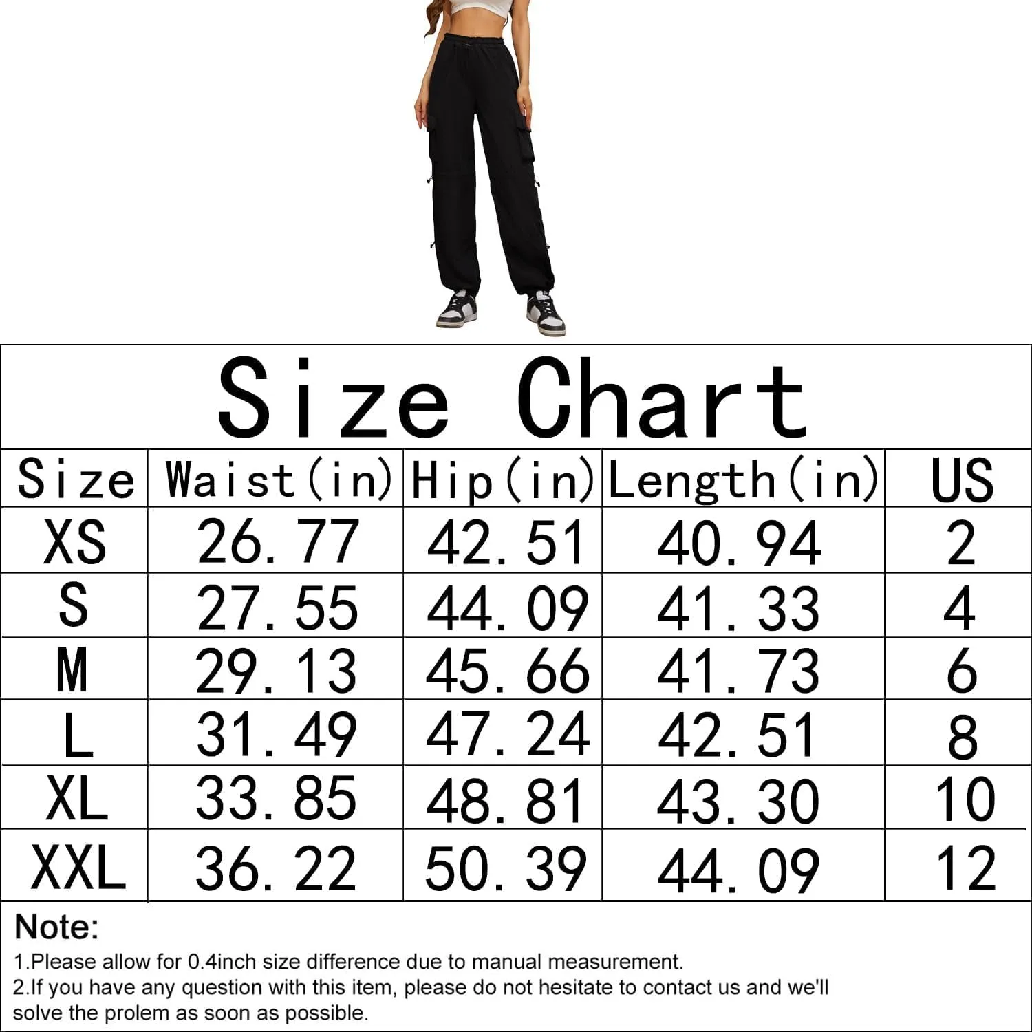 QYANGG Parachute Pants for Women Drawstring Elastic Low Waist Ruched Cargo Pants Multiple Pockets Jogger Y2K