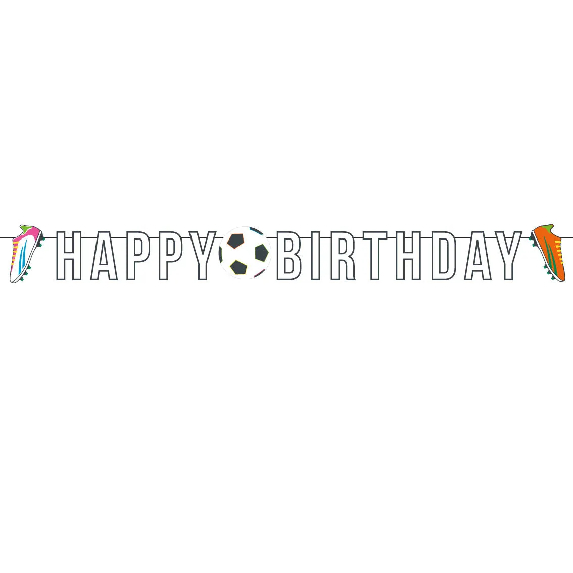 Recyclable Football Birthday Decoration - 3m