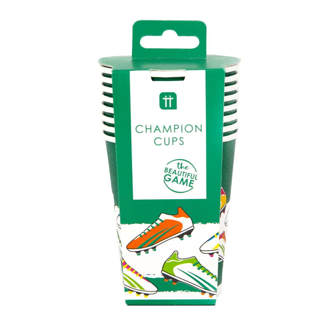 Recyclable Football Paper Cups - 8 Pack