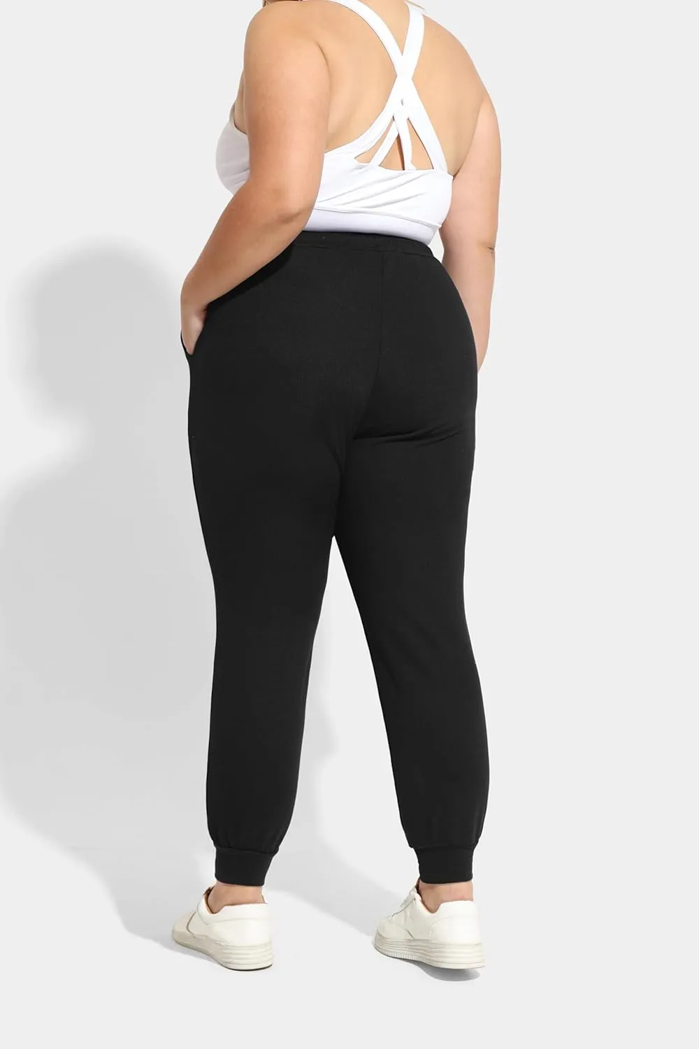 RITERA Plus Size Sweatpants for Women Soft Lounge Pants Casual Loose Comfy Pajama Drawstring Pant with Pockets XL-5XL