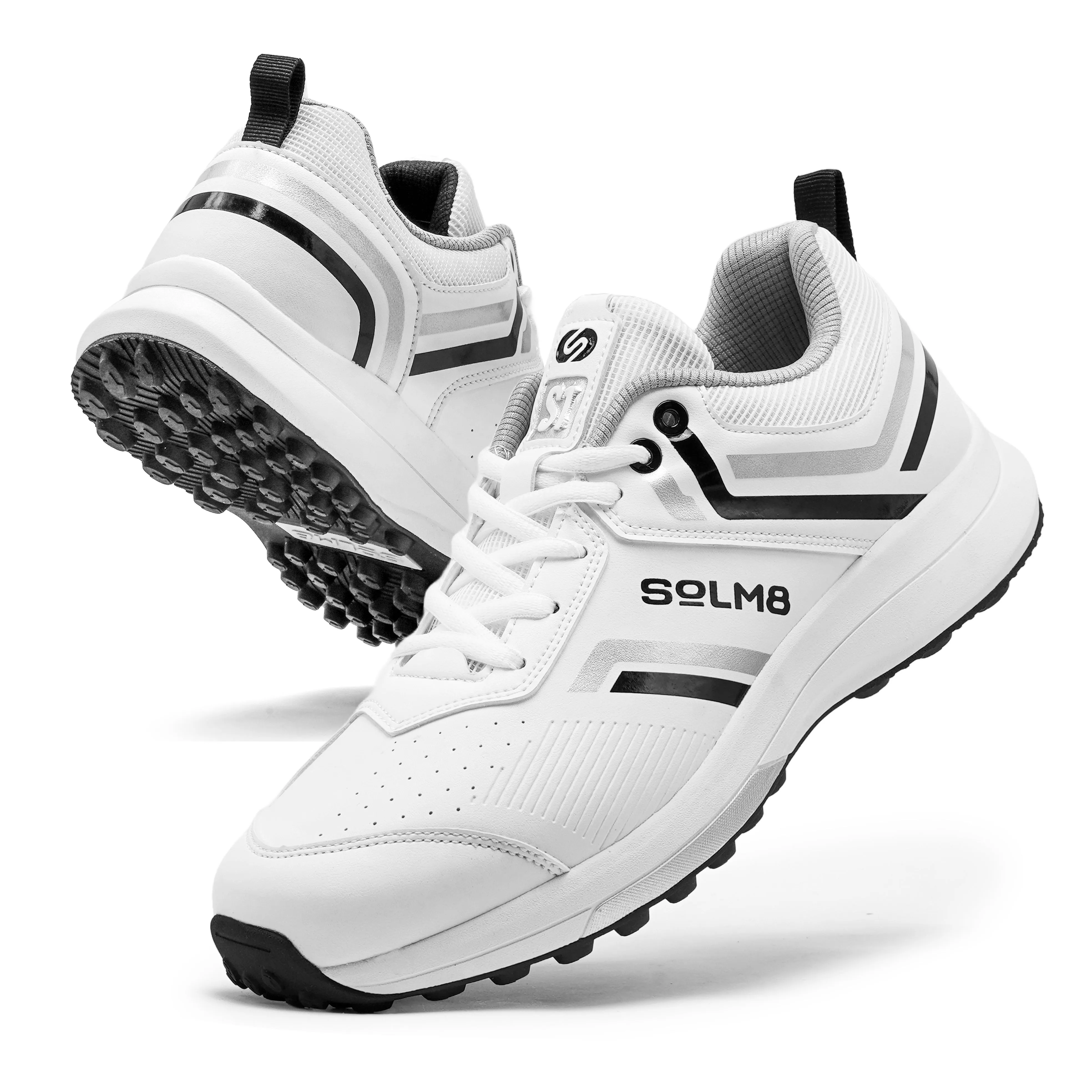 S1 (NEW) Black Silver Cricket Shoes 2025