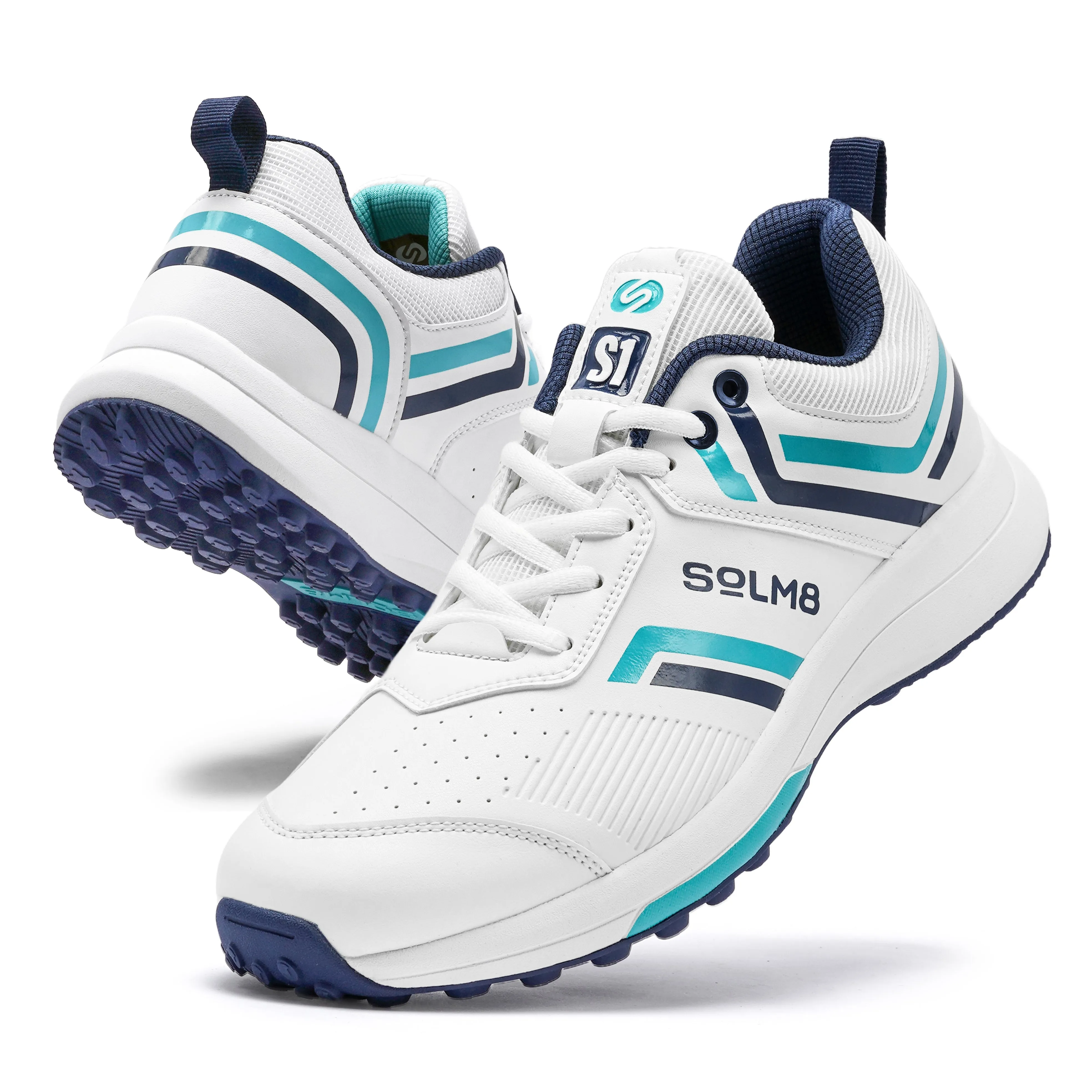 S1 (NEW) Navy Teal Cricket Shoes 2025