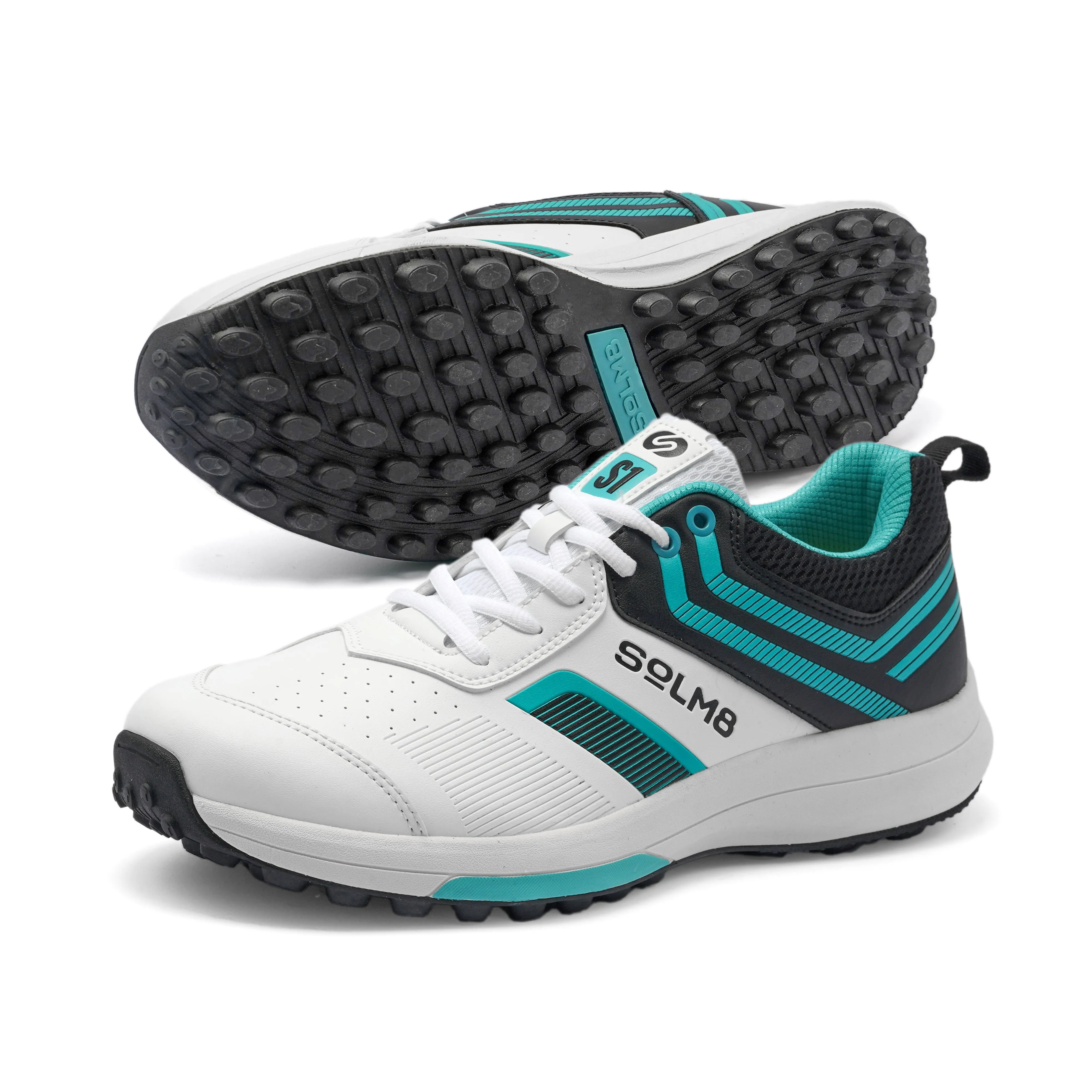 S1 Teal Black Cricket Shoes