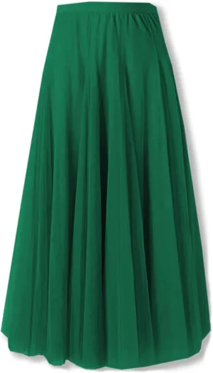 SANGTREE Women's Tutu Tulle A-Line Layered Mesh Midi Skirt, US XS - US 2XL