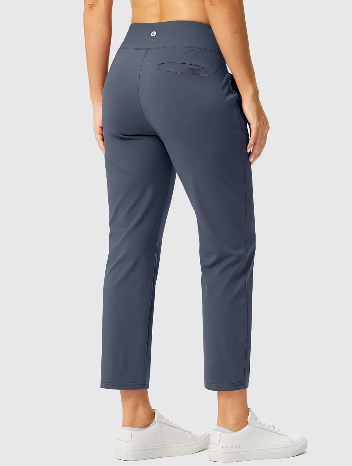SANTINY Women's Pants with 3 Pockets 7/8 High Waisted Stretch Ankle Pants for Women Golf Casual Travel Athletic Work