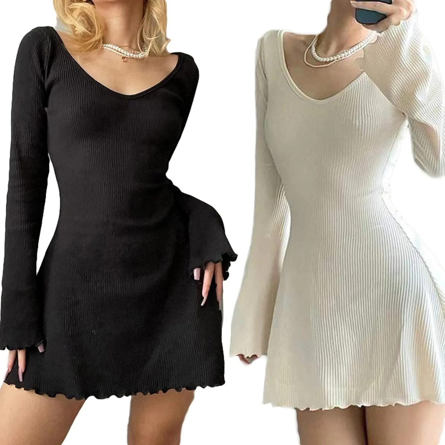 SOLILOQUY Women Gothic Dress Punk Off Shoulder Striped Knit Dress Y2k Fairy Grunge Dress Halloween Dark Academia Clothes