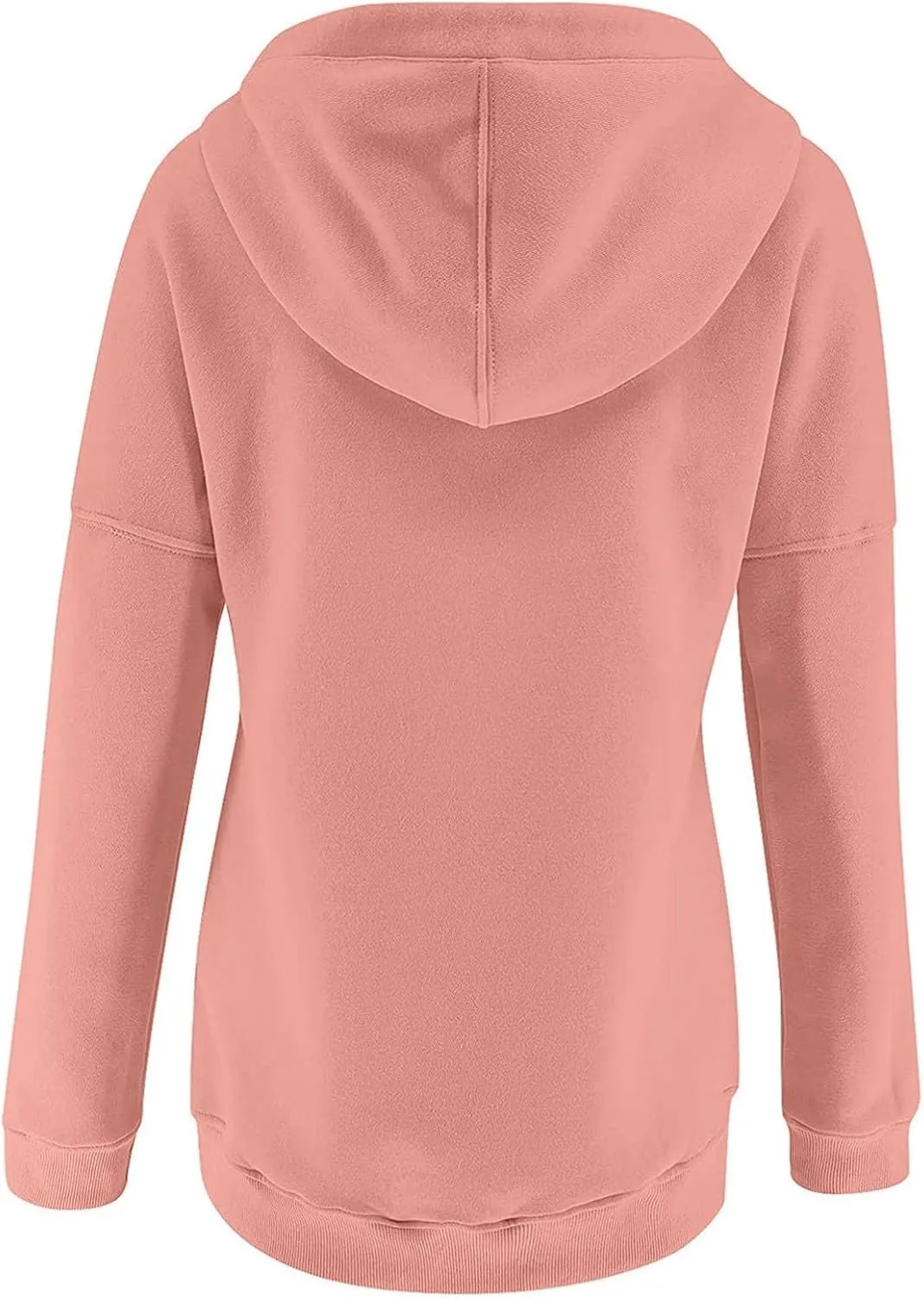 Sweatshirt for Women Zip Up Womens 2024 Hoodies Button Collar Drawstring Hooded Pullover Sweatshirt Casual Long Sleeve Tops
