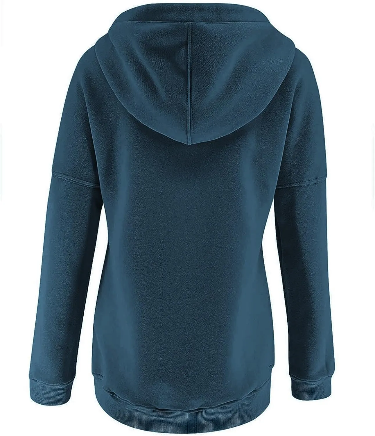 Sweatshirt for Women Zip Up Women's Casual Hoodies Long Sleeve Solid Lightweight Pullover Tops Loose Sweatshirt with Pocket