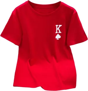 SweatyRocks Boy's Letter Tees Graphic Print Tops Crewneck Short Sleeve Casual T Shirts